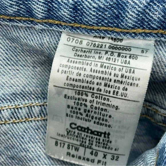 Carhartt Work jeans stains/hole 40x32 Men 2616 - Picture 8 of 11
